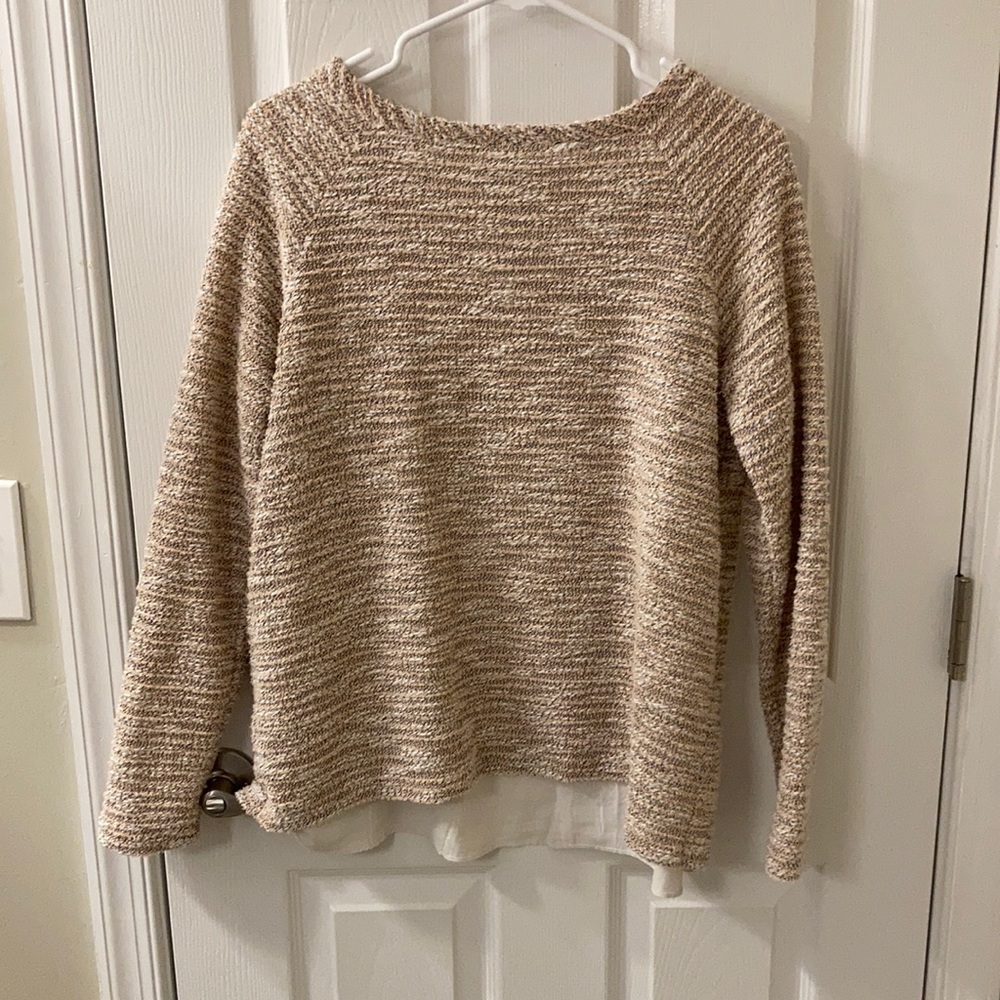 Knit sweater with fun back detail